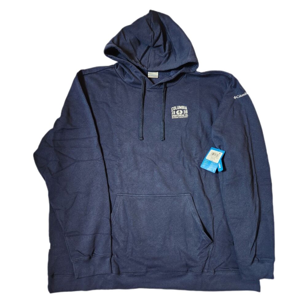 Columbia Trek Graphic Hoodie Men’s 4XL Tall 4XT Navy